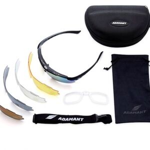 Unisex Polarized Sports Sunglasses 5-in-1 Interchangeable Lenses Adamant